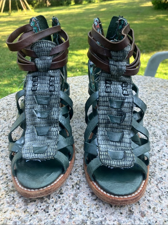 Freebird by Steven Shoes - FreeBird by Steven Penny Blue Multi Woven Sandals 7